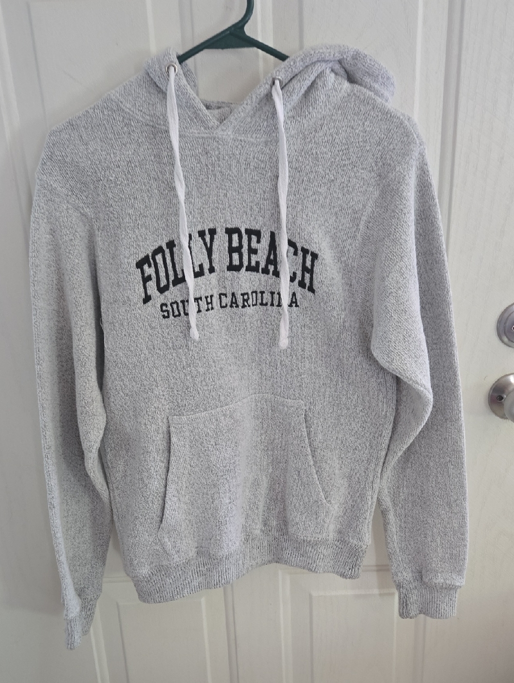 Gray Sweater Hoodie Folly Beach SC- Small